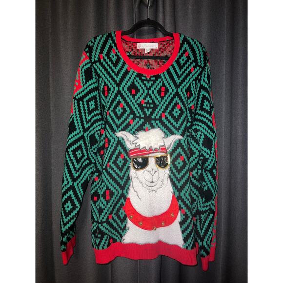 Ugly Christmas Sweater Xmas Size XXL Llama - Picture 1 of 3